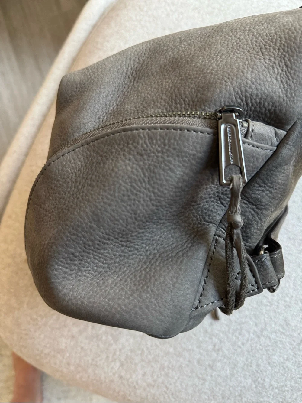 Rebecca Minkoff New Gray Julian Medium Leather Sling Backpack